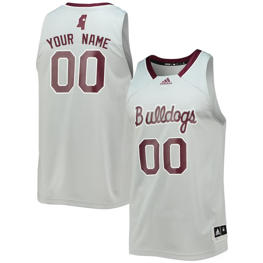 Custom Mississippi State Bulldogs College Name And Number Basketball Jerseys Stitched-White - Click Image to Close